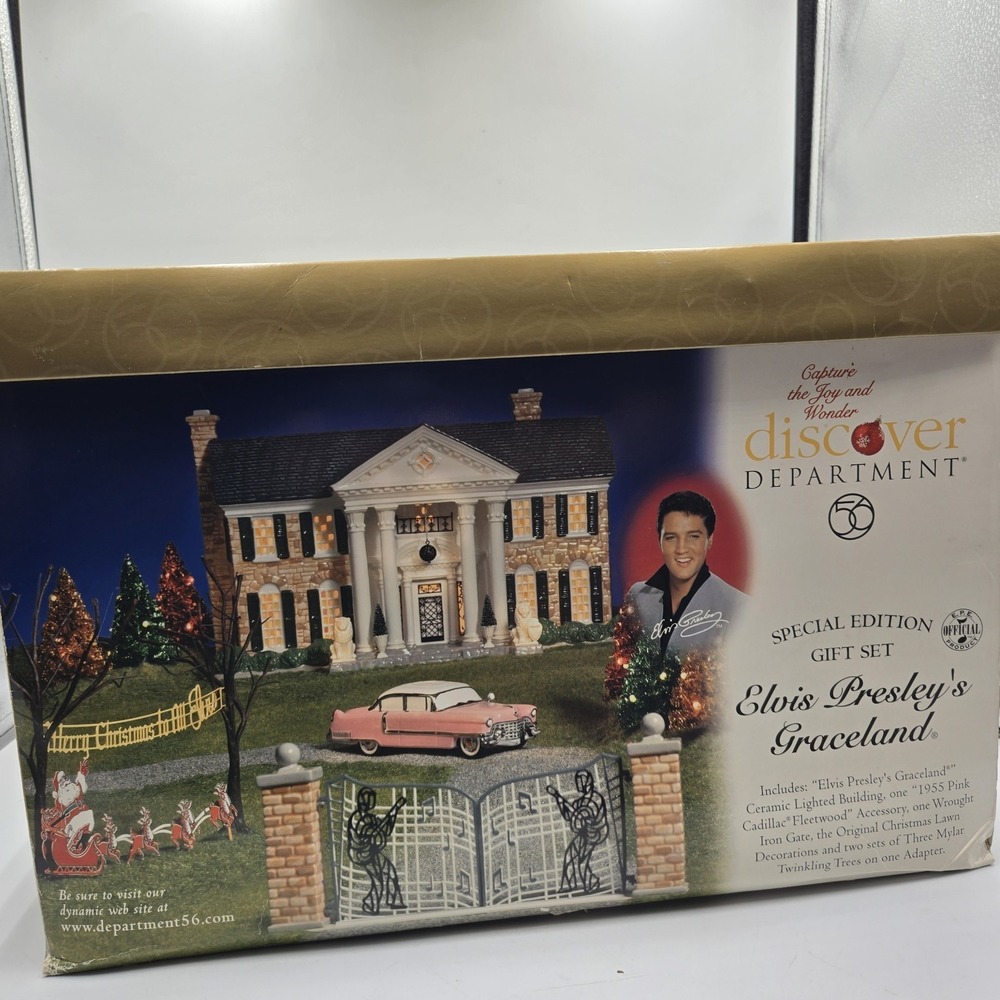 Vtg Department 56 Elvis Presley Graceland Special Edition 2000 Ceramic *read*‎